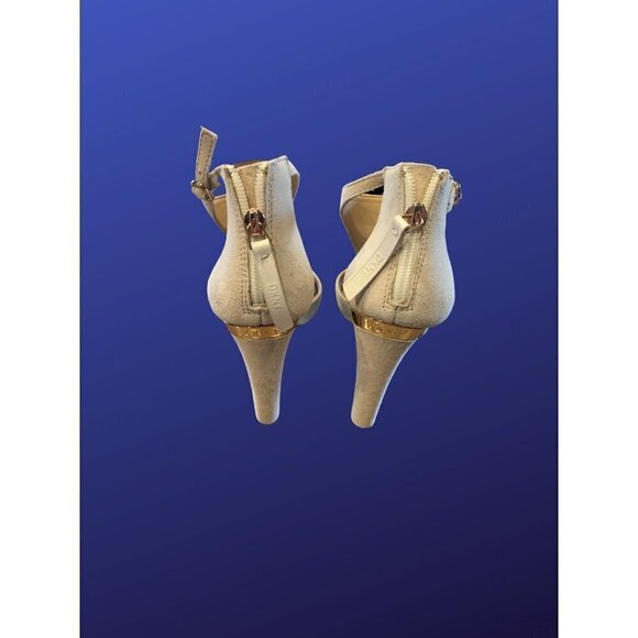 DKNY Colby Night Out Evening Heels Size 8 Kid Suede LINEN Color K2655743 - Picture 3 of 9